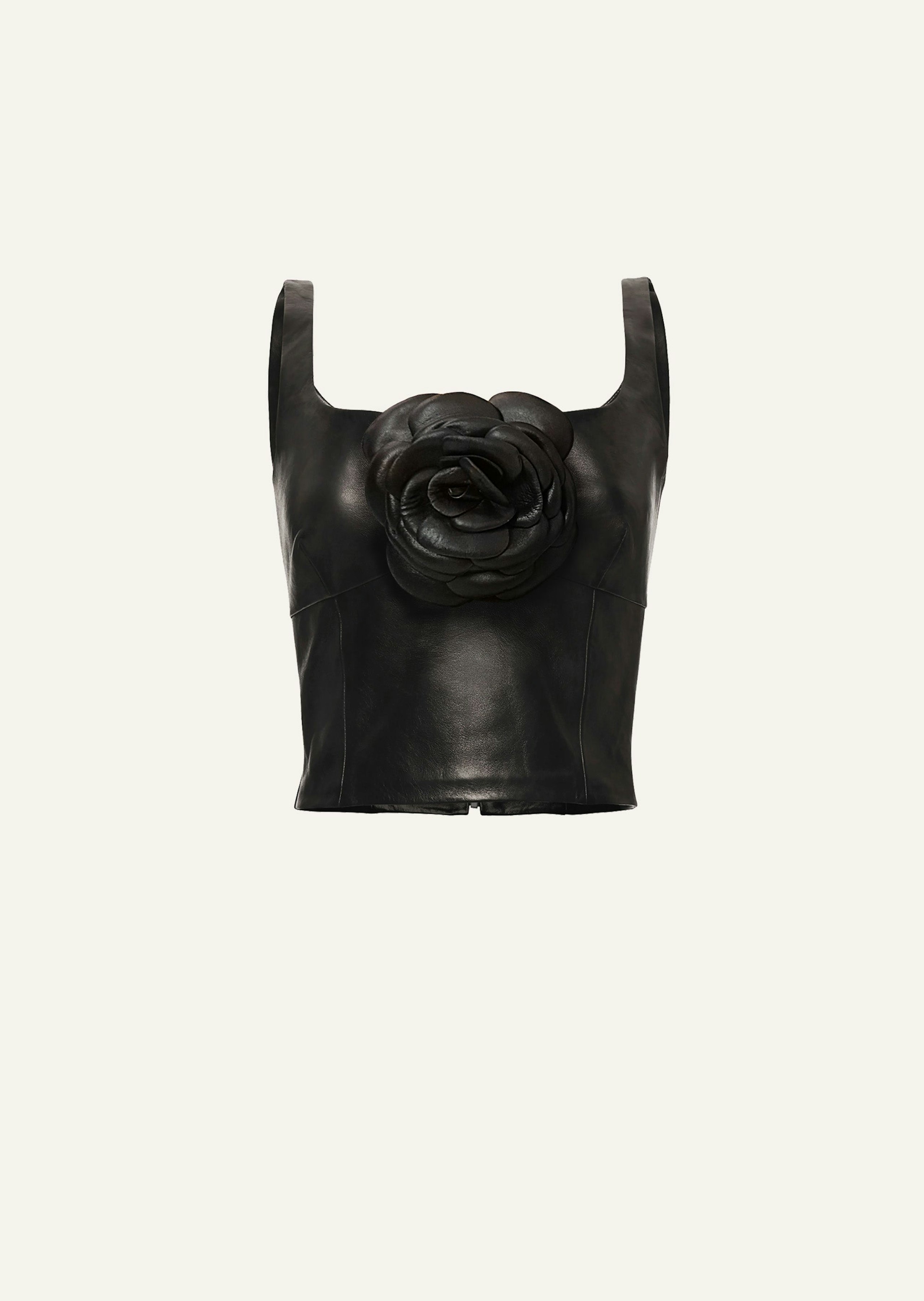 AW22 LEATHER 16 TOP BLACK