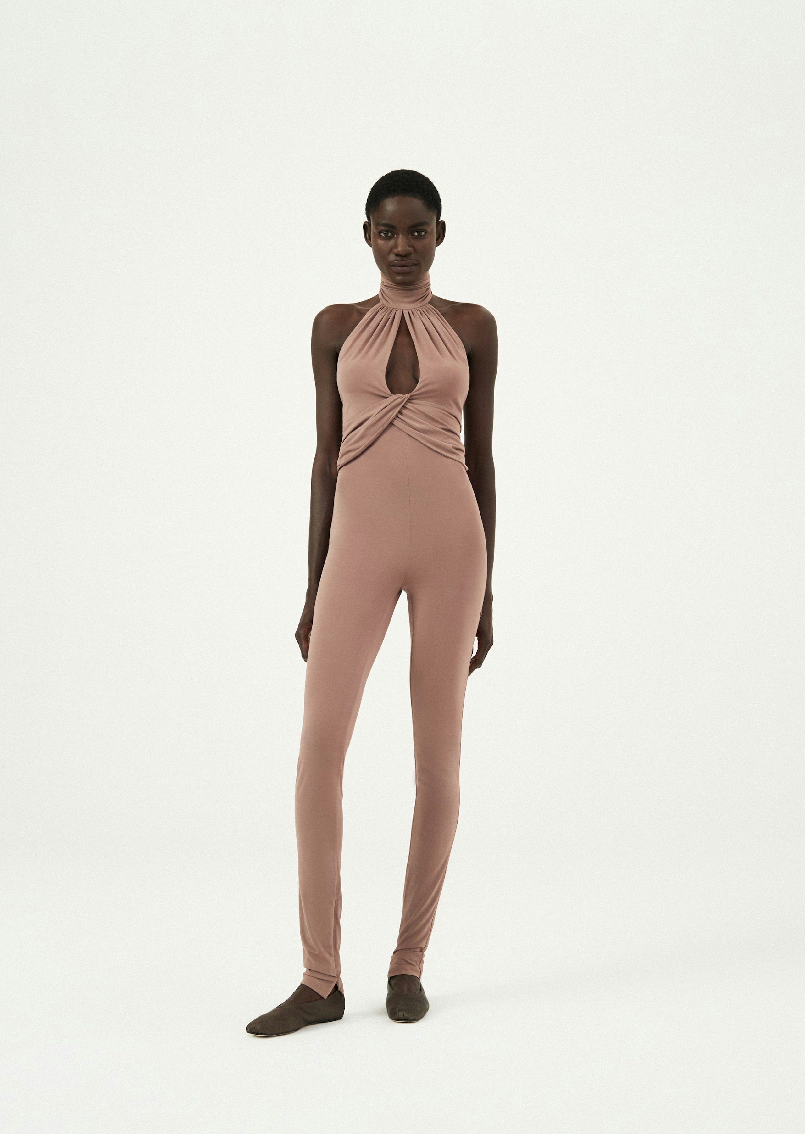 AW23 JUMPSUIT 01 BROWN