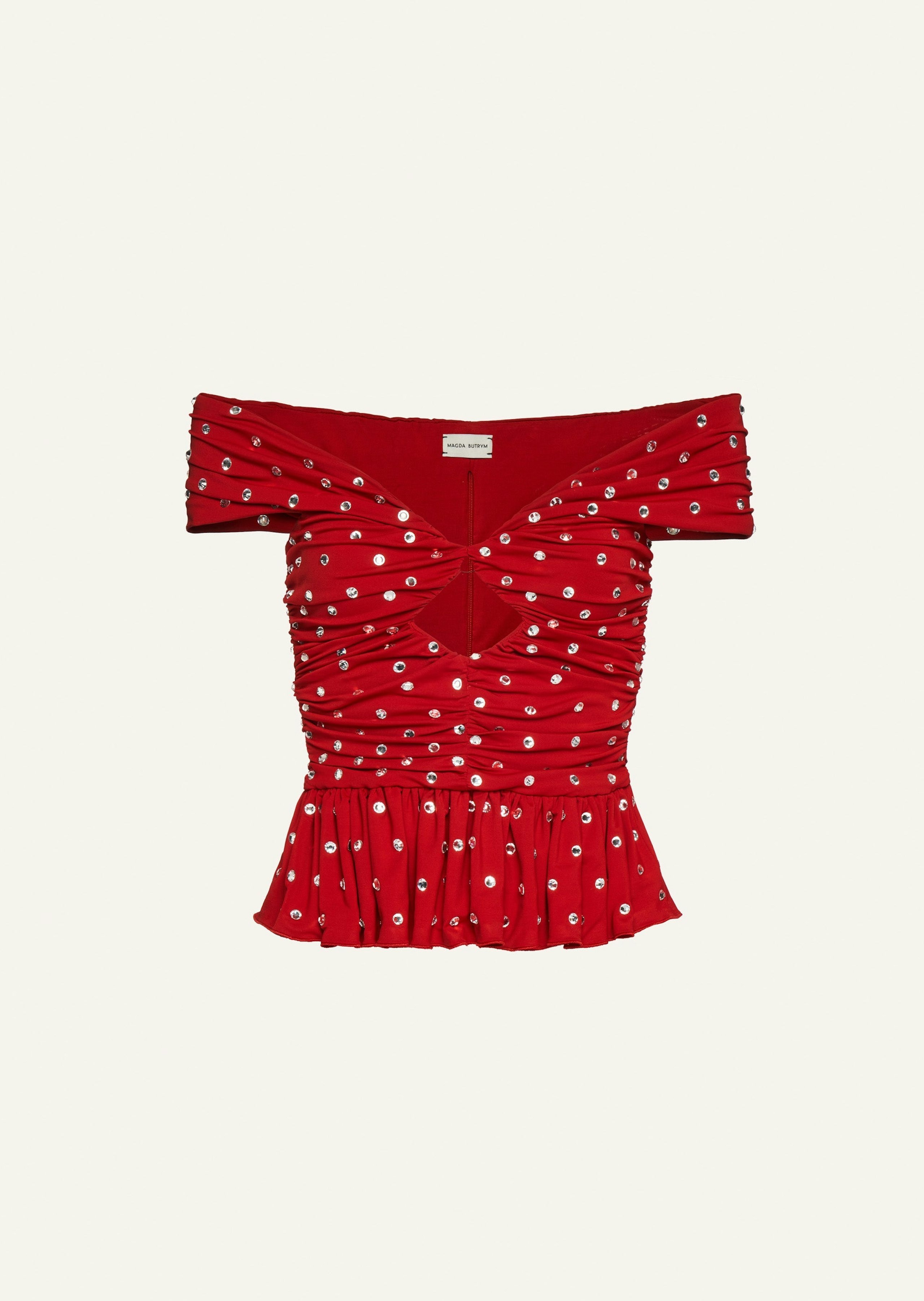 AW22 BLOUSE 11 RED CRYSTALS