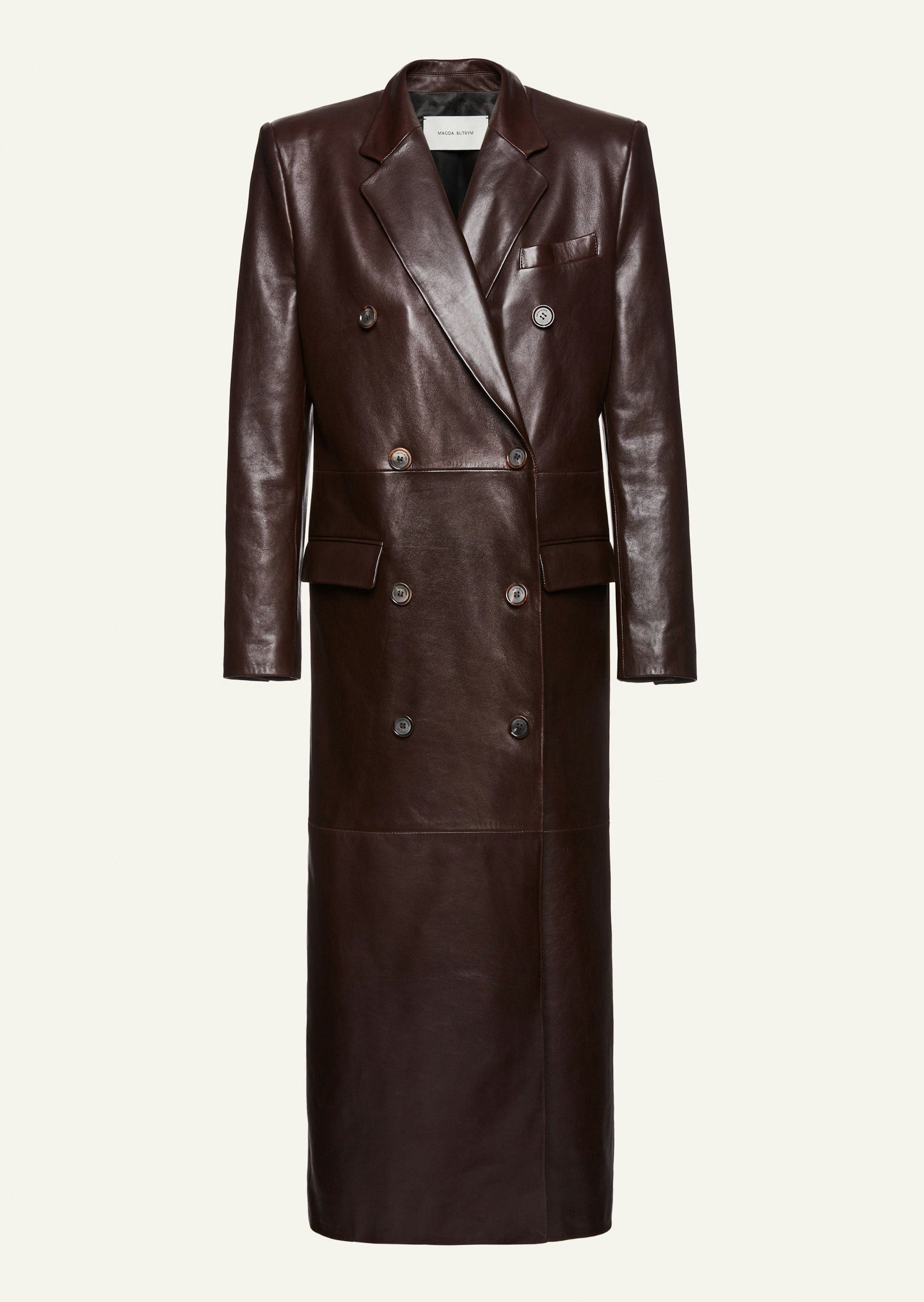 PF22 LEATHER 08 COAT BROWN
