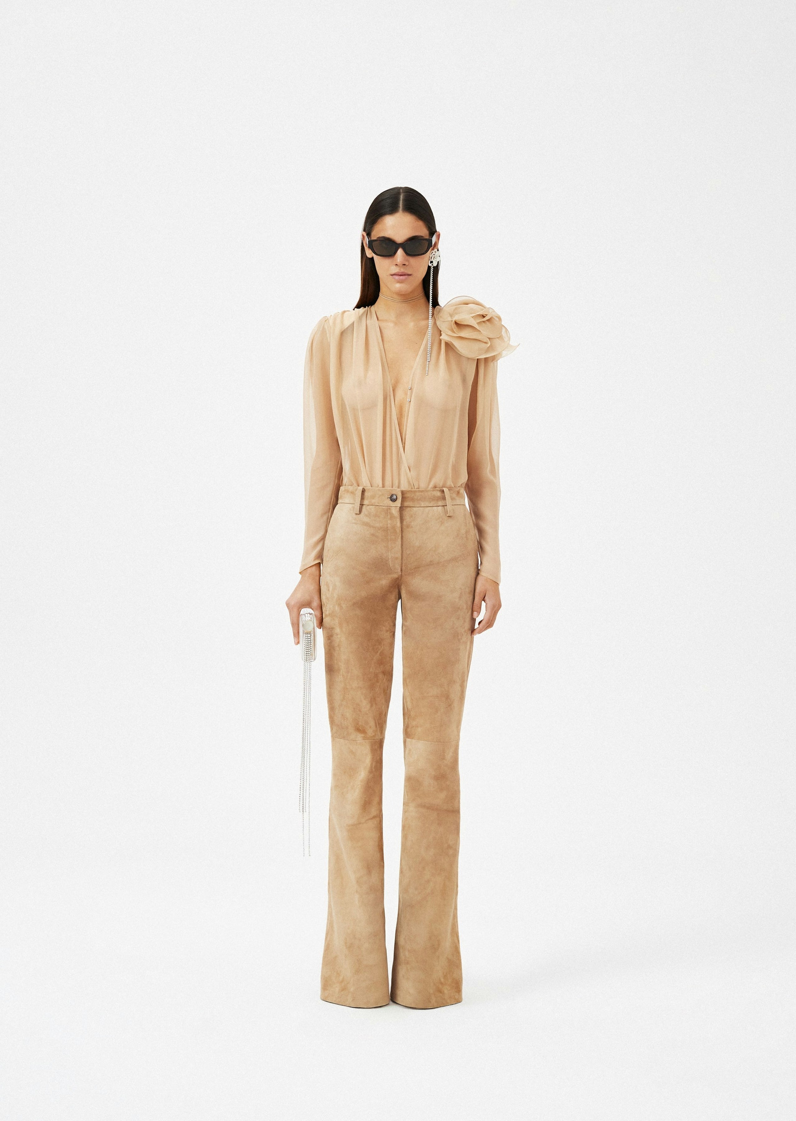 SS23 LEATHER 05 PANTS BEIGE